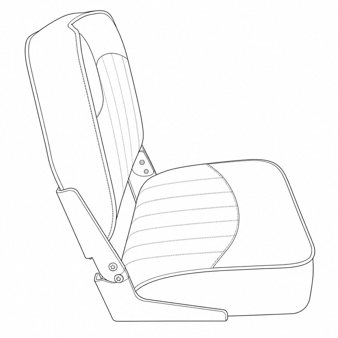 Wise 8WD734PLS Economy Low Back Fishing Seat | Closeout Closeout Boatseats 