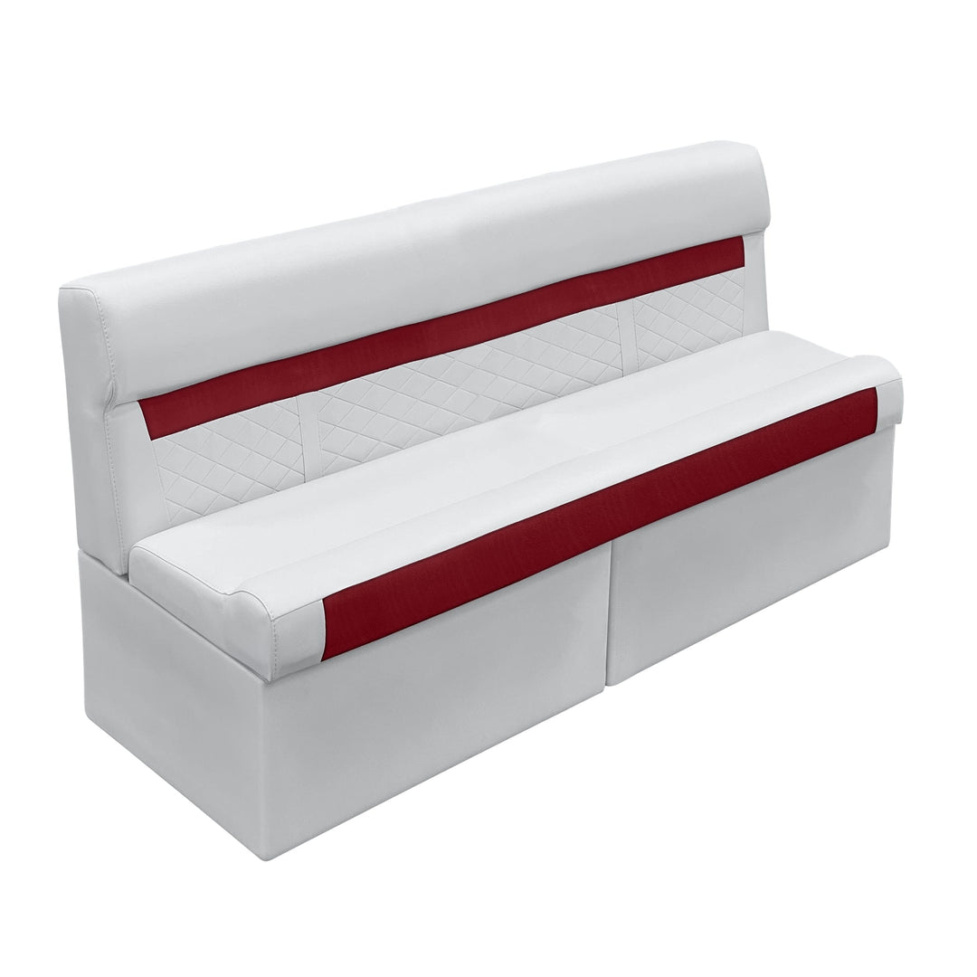 Wise DLX106 *New* DLX Series Pontoon 55" Bench Cushion & Base Package DLX Pontoon Boatseats White • Crimson Red 