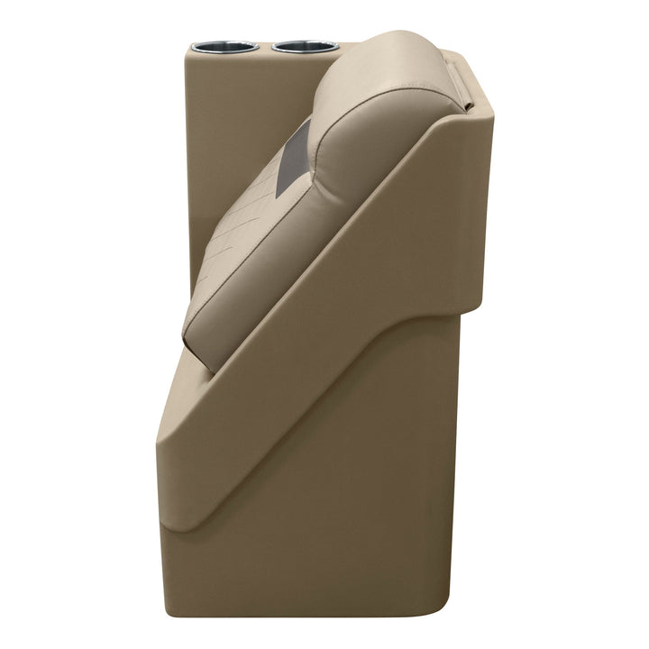 Wise DLX1305L - DLX Series Pontoon Lean Back Chaise - Left Radius DLX Pontoon Boatseats 