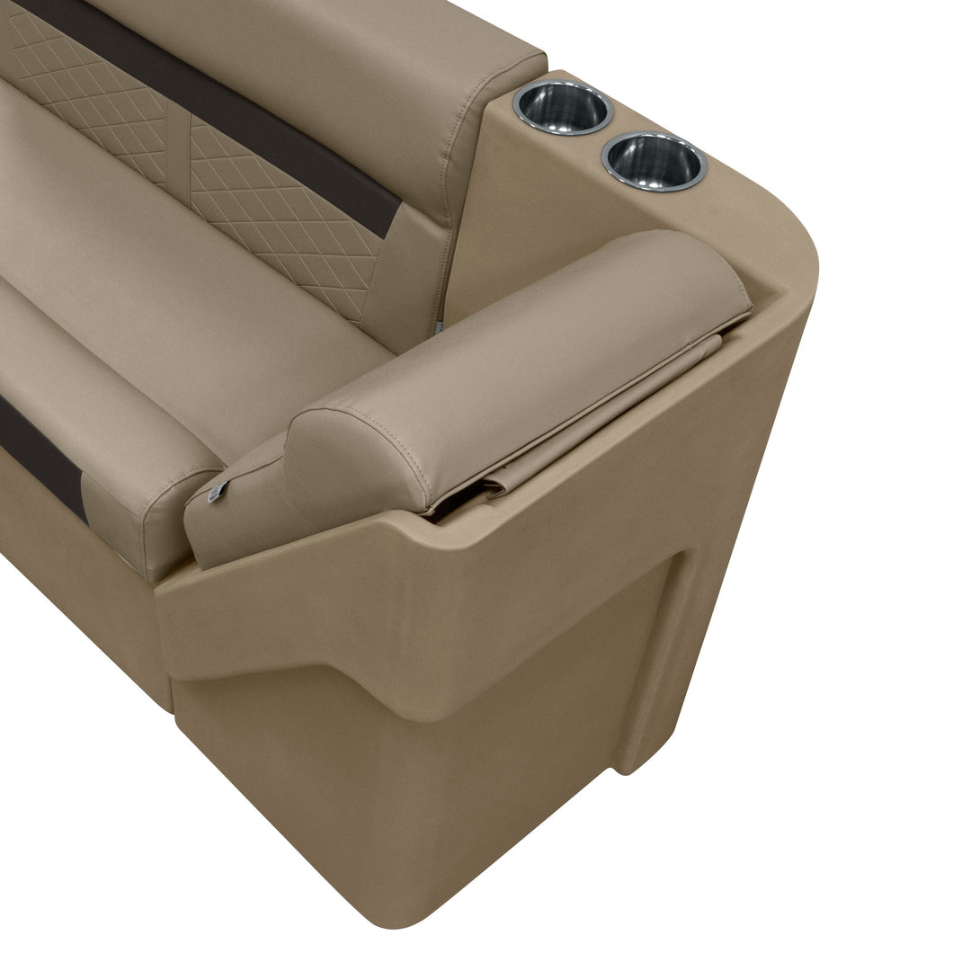 Wise DLX1305L - DLX Series Pontoon Lean Back Chaise - Left Radius DLX Pontoon Boatseats 