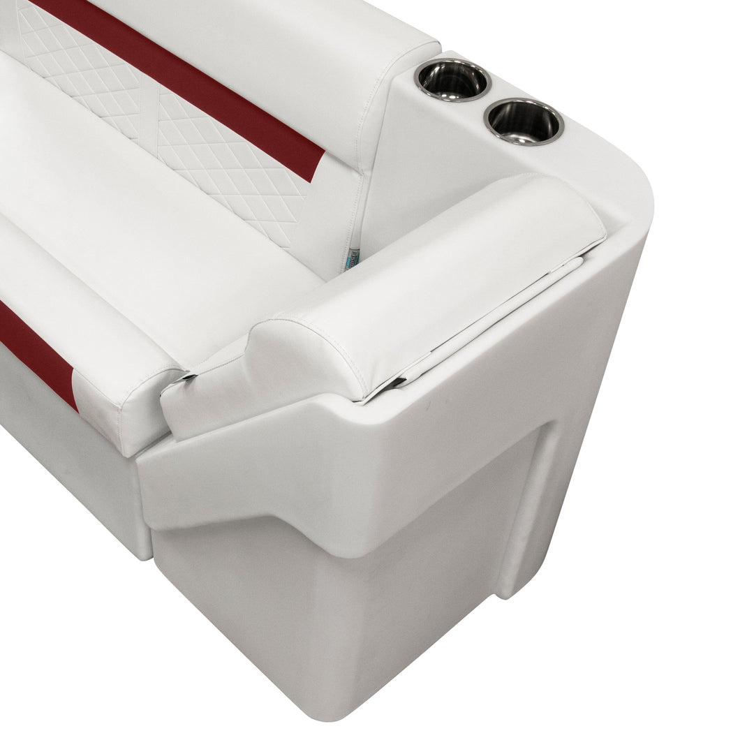 Wise DLX1305L - DLX Series Pontoon Lean Back Chaise - Left Radius DLX Pontoon Boatseats 
