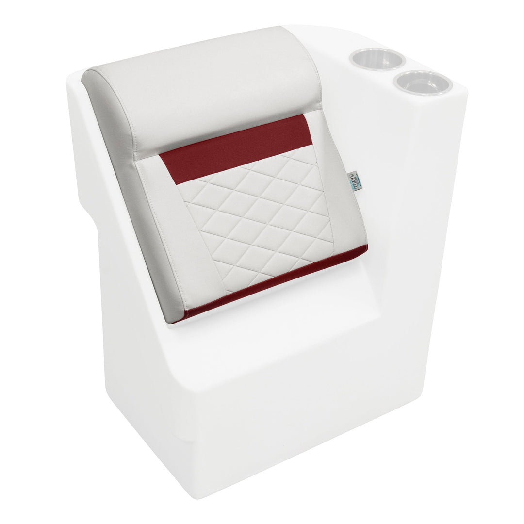 Wise DLX1305 - DLX Series Pontoon Lean Back Cushion Only - Fits L or R DLX Pontoon 199Fix White • Crimson Red 