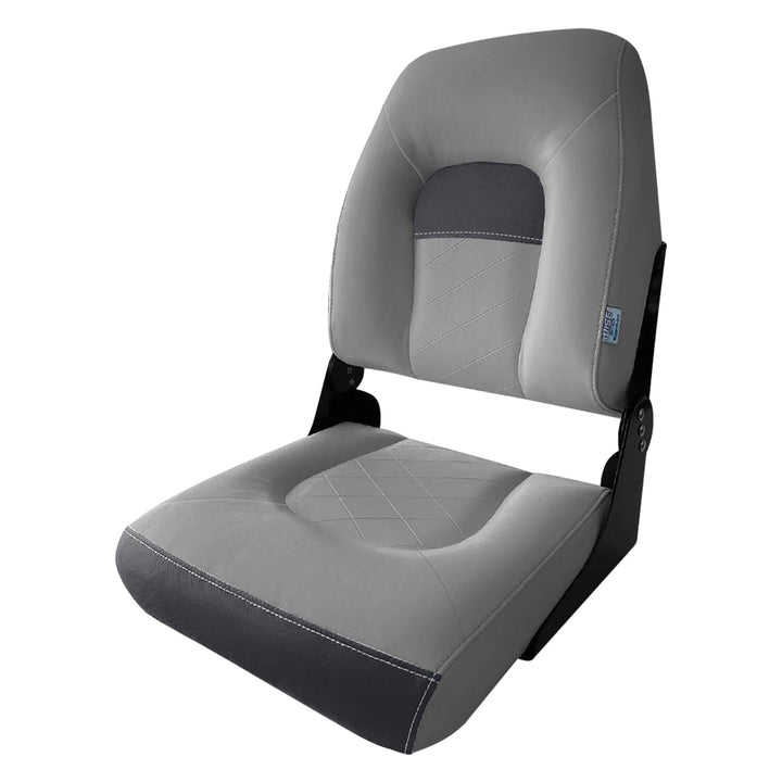 Wise DLX1461 *New* DLX Series Fold Down Seat DLX Pontoon Boatseats Marble • Reef Stone 