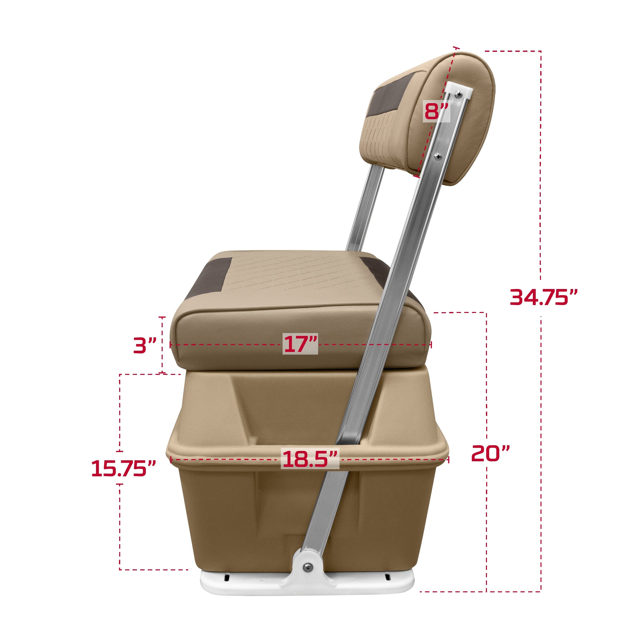 Wise DLX156 - DLX Series 70 Qt Swingback Cooler Seat – Boatseats