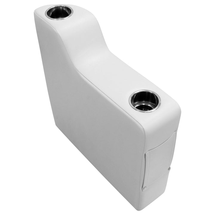 Wise DLX3009 *New* DLX Series Pontoon Arm Rest - Left Radius DLX Pontoon Boatseats White 