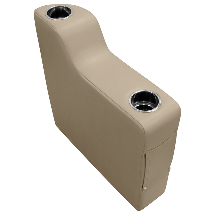 Wise DLX3009 *New* DLX Series Pontoon Arm Rest - Left Radius DLX Pontoon Boatseats Neutral 