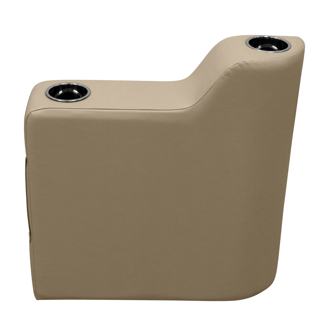 Wise DLX3009 - DLX Series Pontoon Arm Rest - Left Radius DLX Pontoon Boatseats 