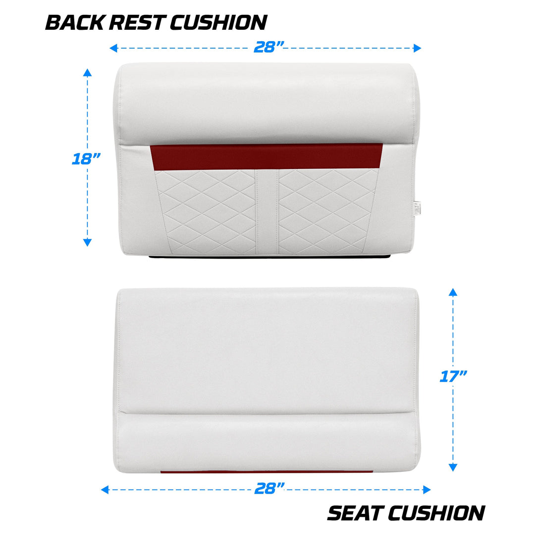 Wise DLX95 - DLX Series Pontoon 28" Bench Cushion Set DLX Pontoon Boatseats 