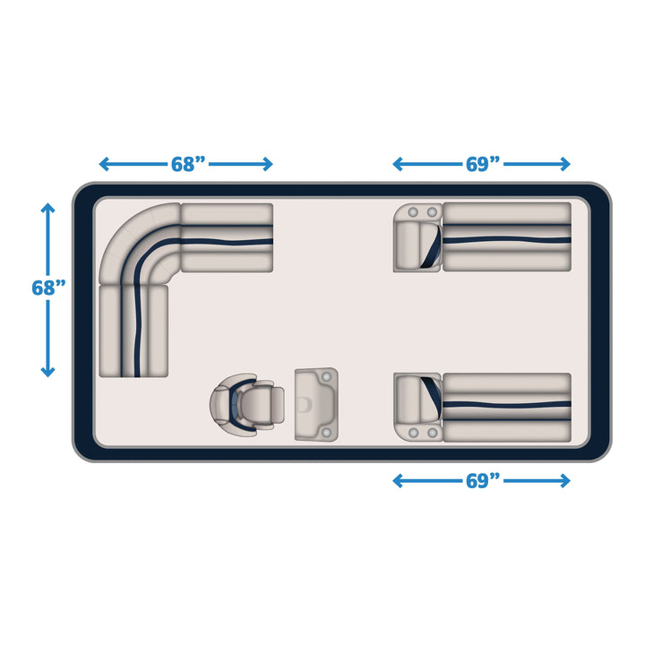 Wise Premier Series Pontoon - WS14016 8.5 Ft. Rear Entry Package Premier Groups PRMR Pontoon Bundle 