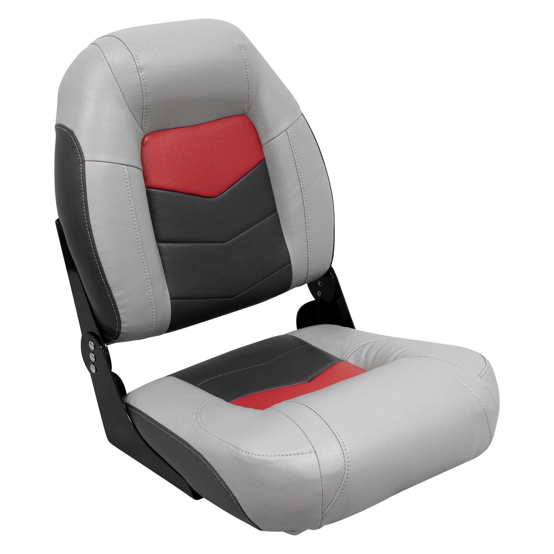 Wise Seating Seat Pro-Angler Grey Red Char
